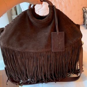 Ralph Lauren fringe hobo bag